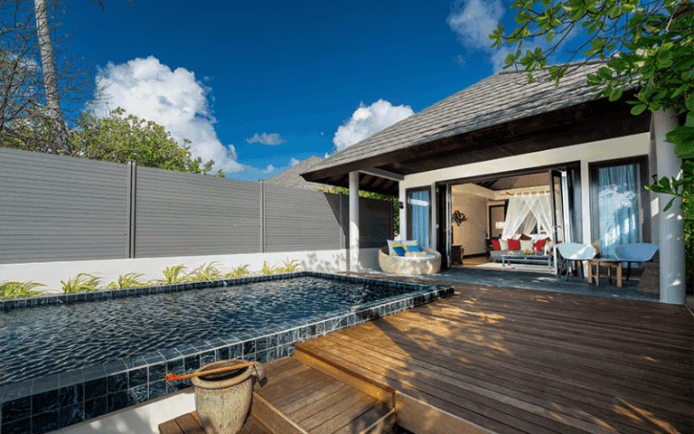 atmosphere kanifushi maldives kanifushi beach villa with pool exterior view front v2