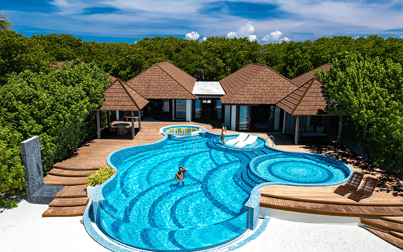 atmosphere kanifushi maldives kanifushi residence aerial exterior view lifestyle 02 09 2023 v2