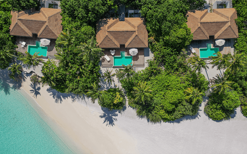 beach villa with pool aerial (01) compressed