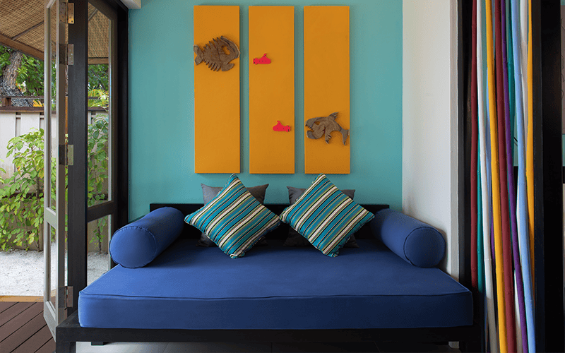 beachfront jet pool villa sofa bed compressed