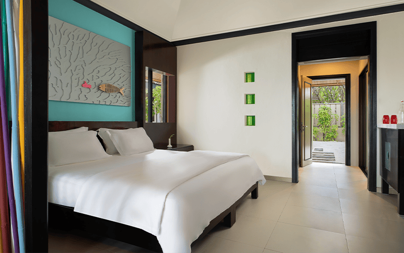 beachfront pool villa bed compressed