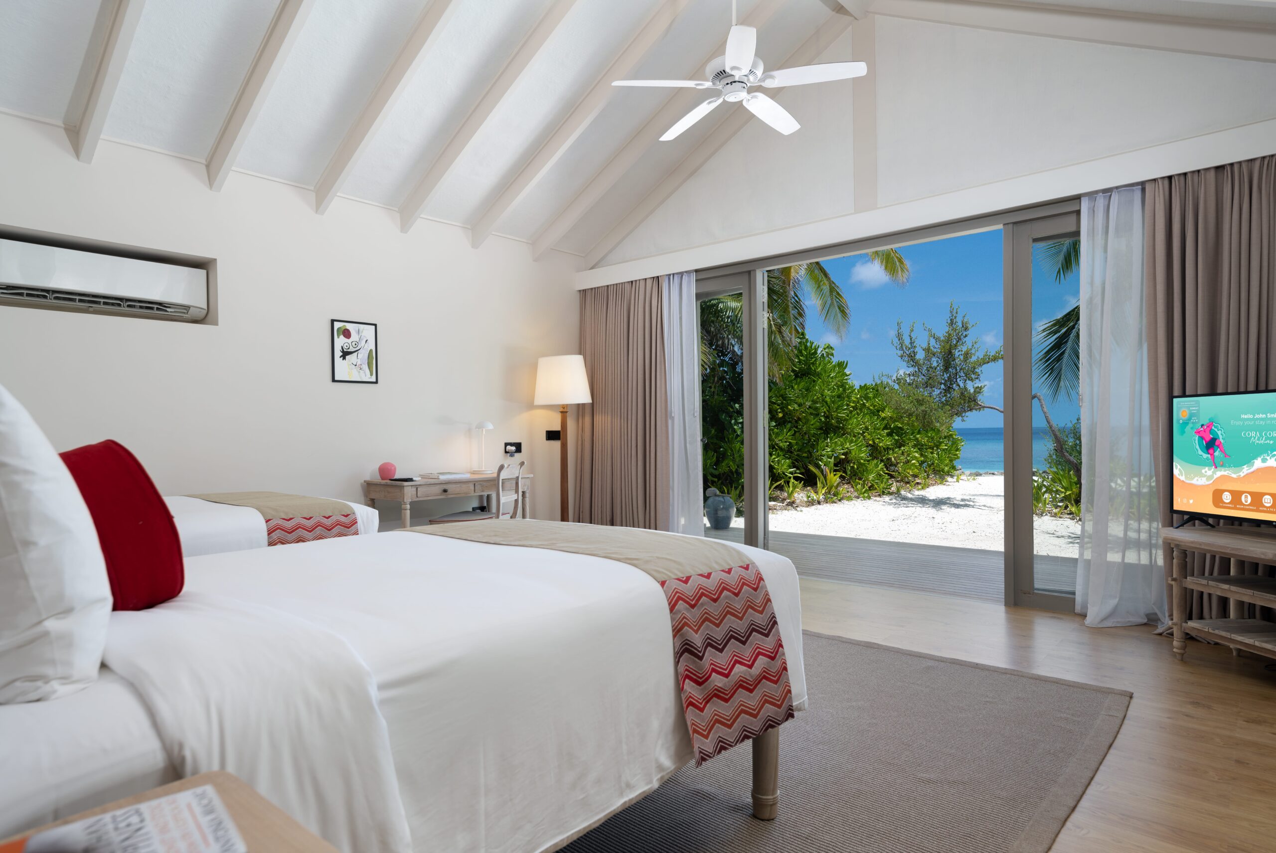 ccm two bedroom family beach villa twin bedroom v2