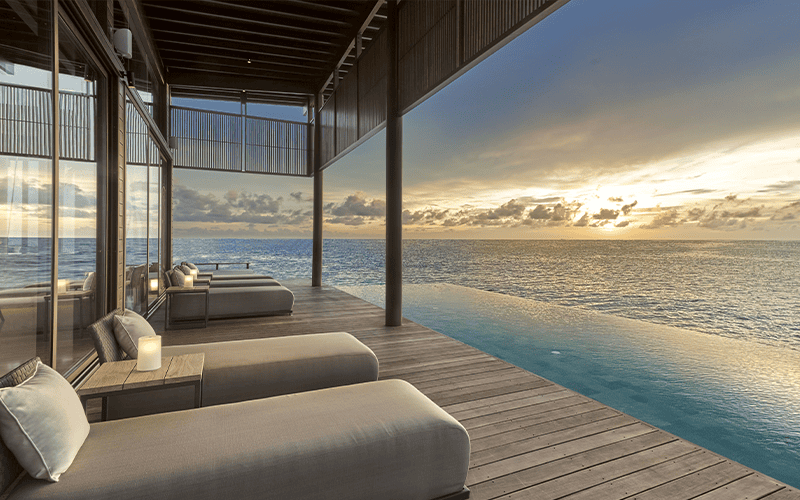 kiaali residence infinity pool sunset compressed