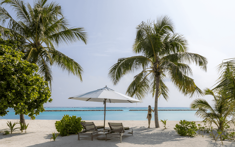 nala romantic beach villa aerial compressed