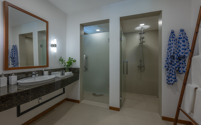 sunset family beach suite bathroom