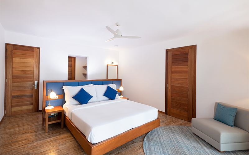 sunset sky suite bedroom