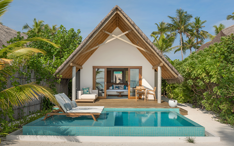 1 pool beach villa sunset