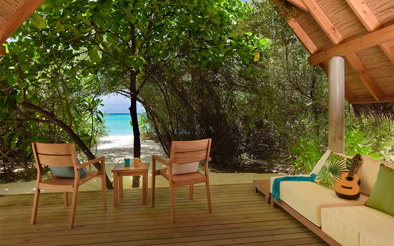 beach villa sunset patio pathway to beach