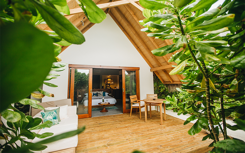 beach villa sunset patio