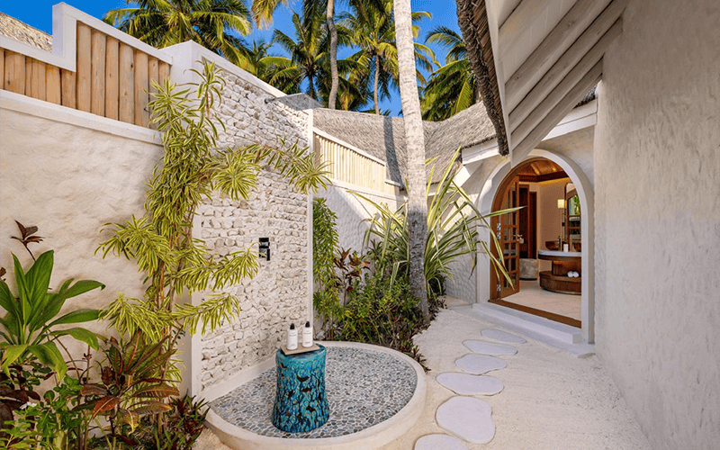 rah gili maldives beach pool villa exterior outdoor shower v2