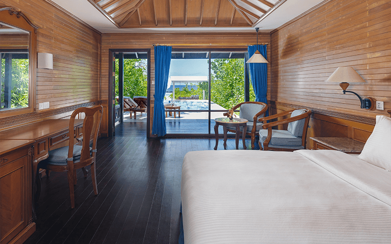 royal island beach pool villa bed 4k compressed