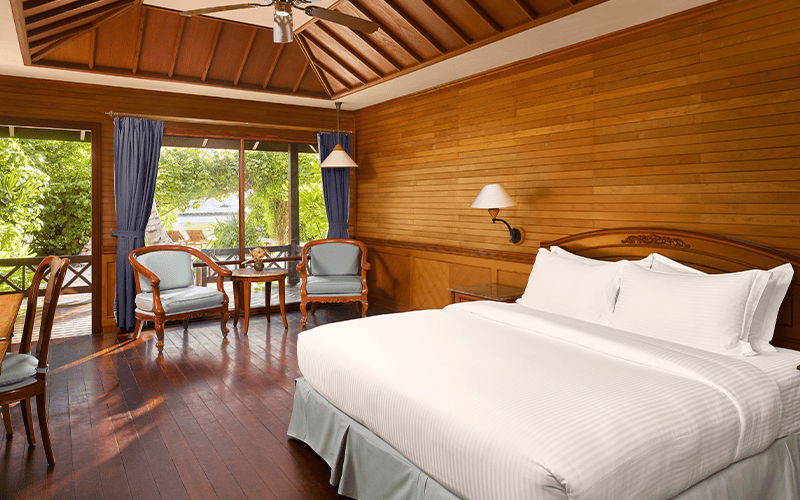 royal island sunset beach villa bed 4k compressed