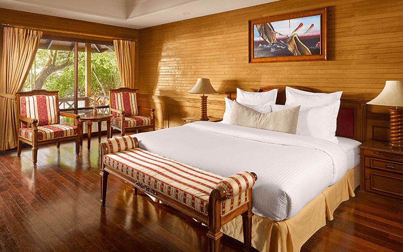 royal island two bedroom beach pool residence master bedroom 4k compressed