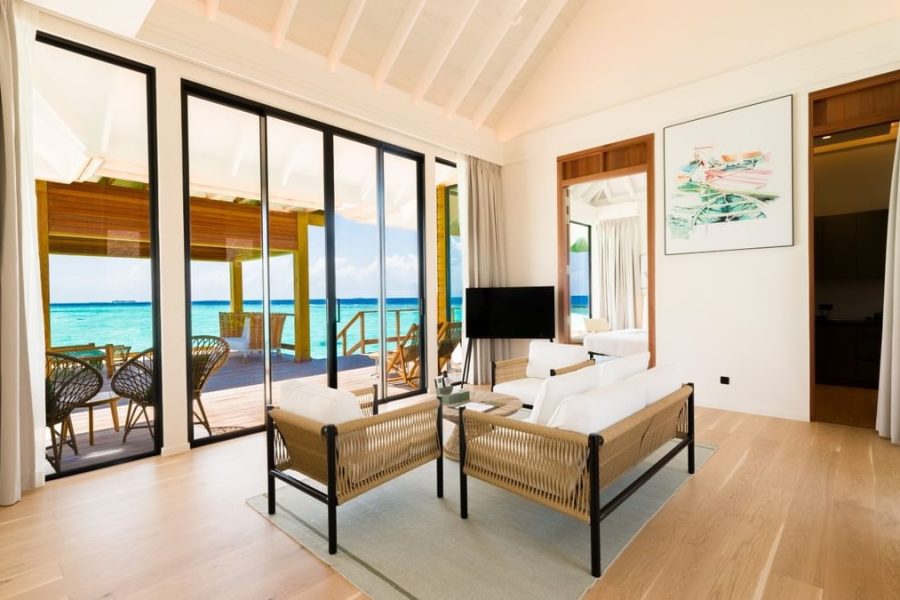 529 2 bedroom watervilla living room wide