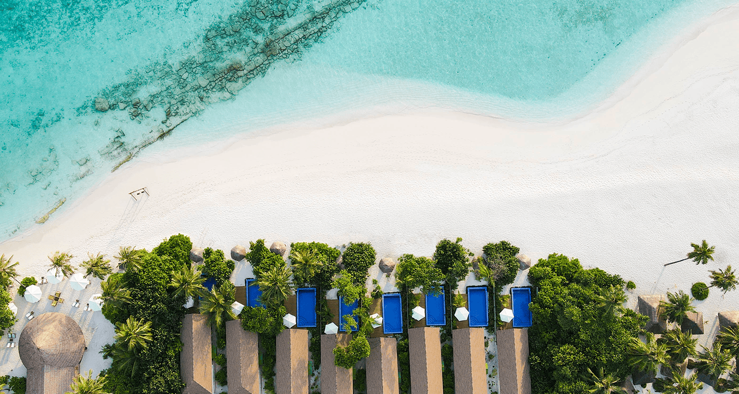 pool villas aerial compressed